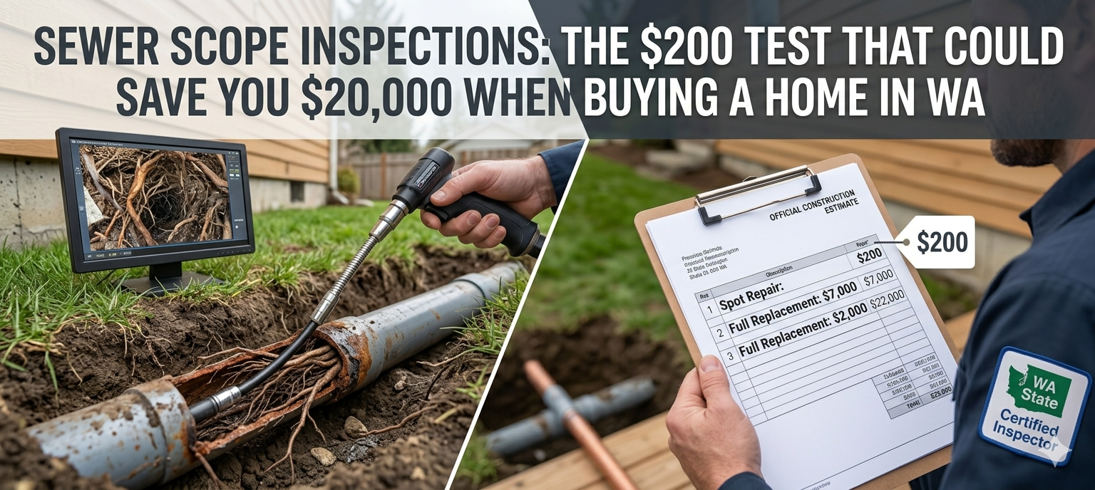 Sewer Scope Inspections: The $200 Test That Could Save You $20,000 When Buying a Home in WA