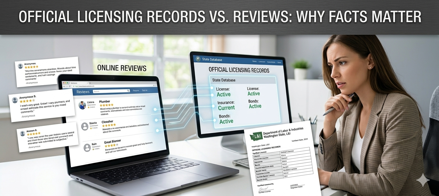 Official licensing records vs. Reviews: Why Facts Matter
