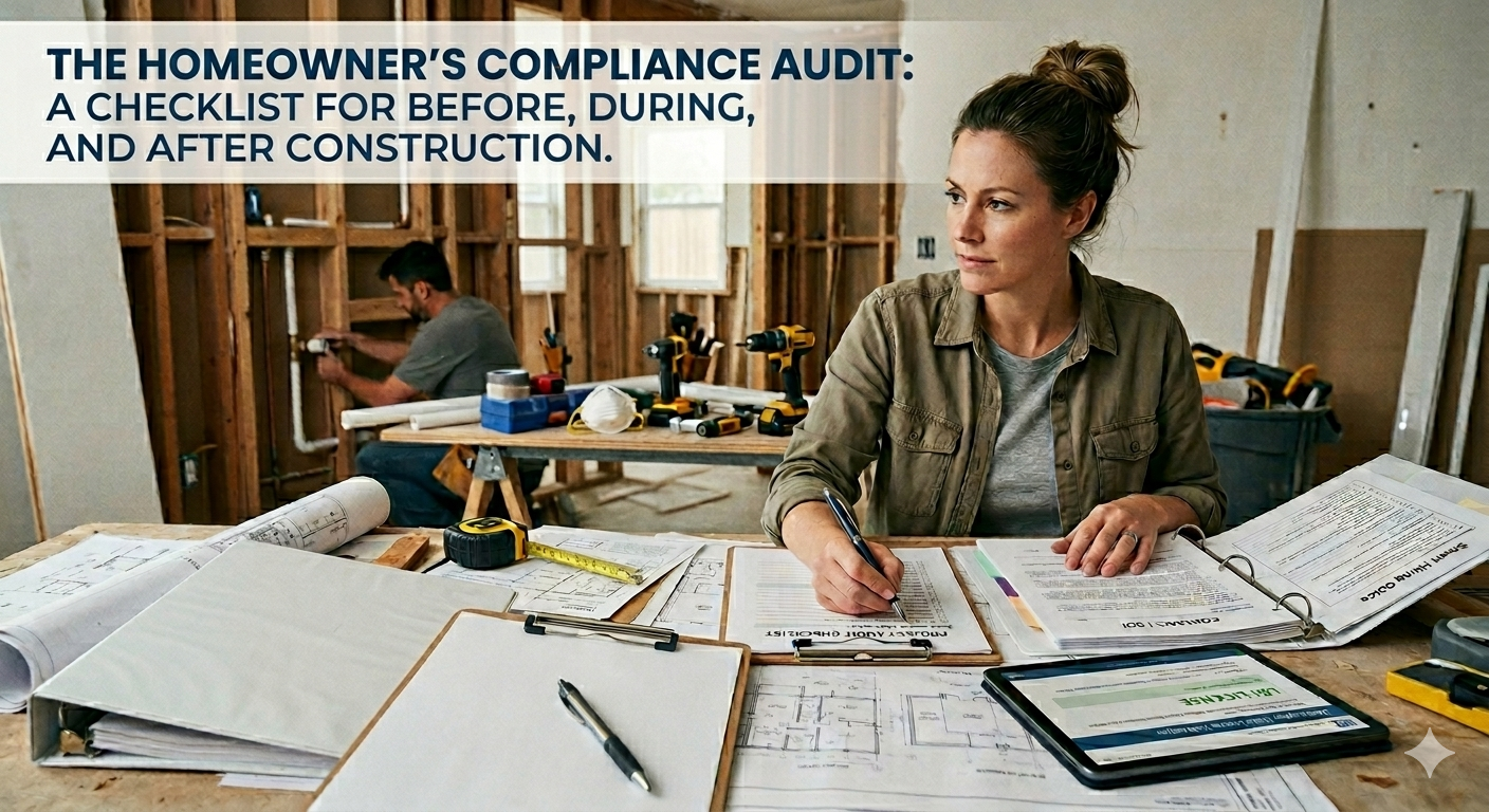 The Homeowner’s Compliance Audit: A Checklist for Before, During, and After Construction