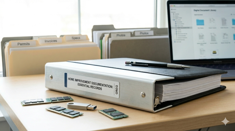 Home improvement documentation essential records binder